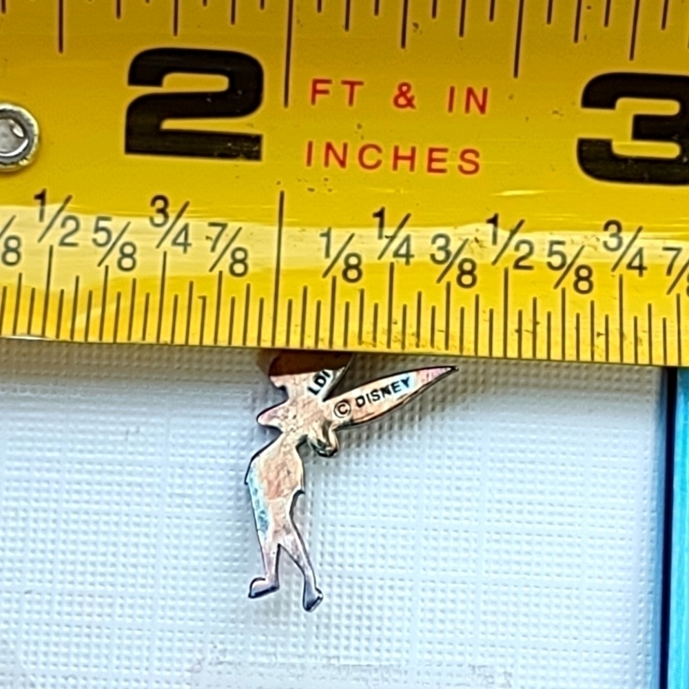 Disney Sterling Silver Disney Fairies TinkerBell Necklace/Pendant Vintage NWT - Picture 4 of 8
